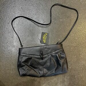 Faux Leather Small Black Crossbody